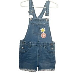 Wonder Nation Blue Denim Overalls with Adjustable Straps Size 5T Preowned